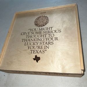 Made in Texas Pride Wooden Gift Box Keepsake Storage Trinket Storage Lone Star